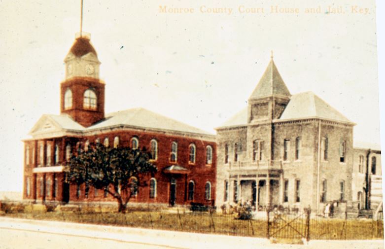 Key West Courthouse and Key West Jail in 1908