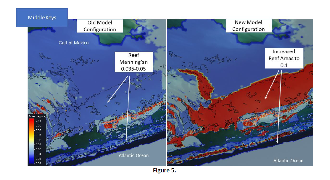 Side-by-side comparison of areas affected